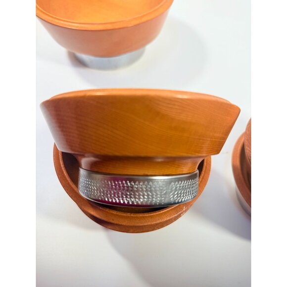 Teak Wood and Chrome Salad Bowl Set Hellerware Mid Century Vintage Retro Collect - Picture 7 of 16